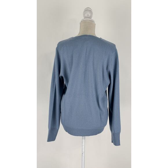 State Cashmere Womens V Neck Cashmere Sweater Bella Blue Size XXL New - Picture 7 of 12
